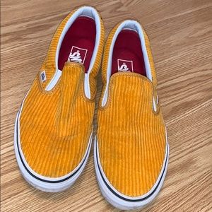 Yellow-Orange corduroy vans